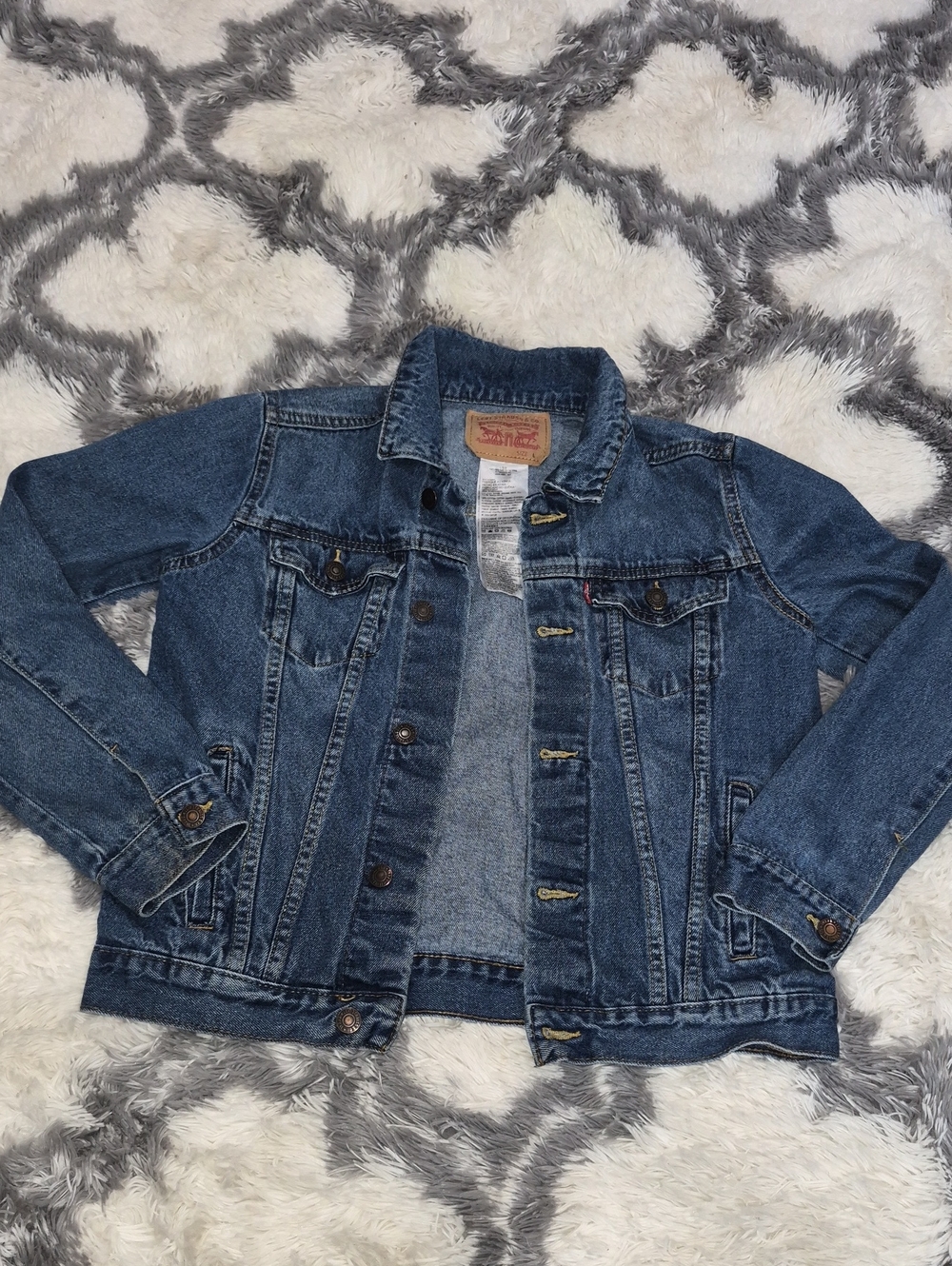 Levi's Kids Dark Blue Denim Trucker Jacket